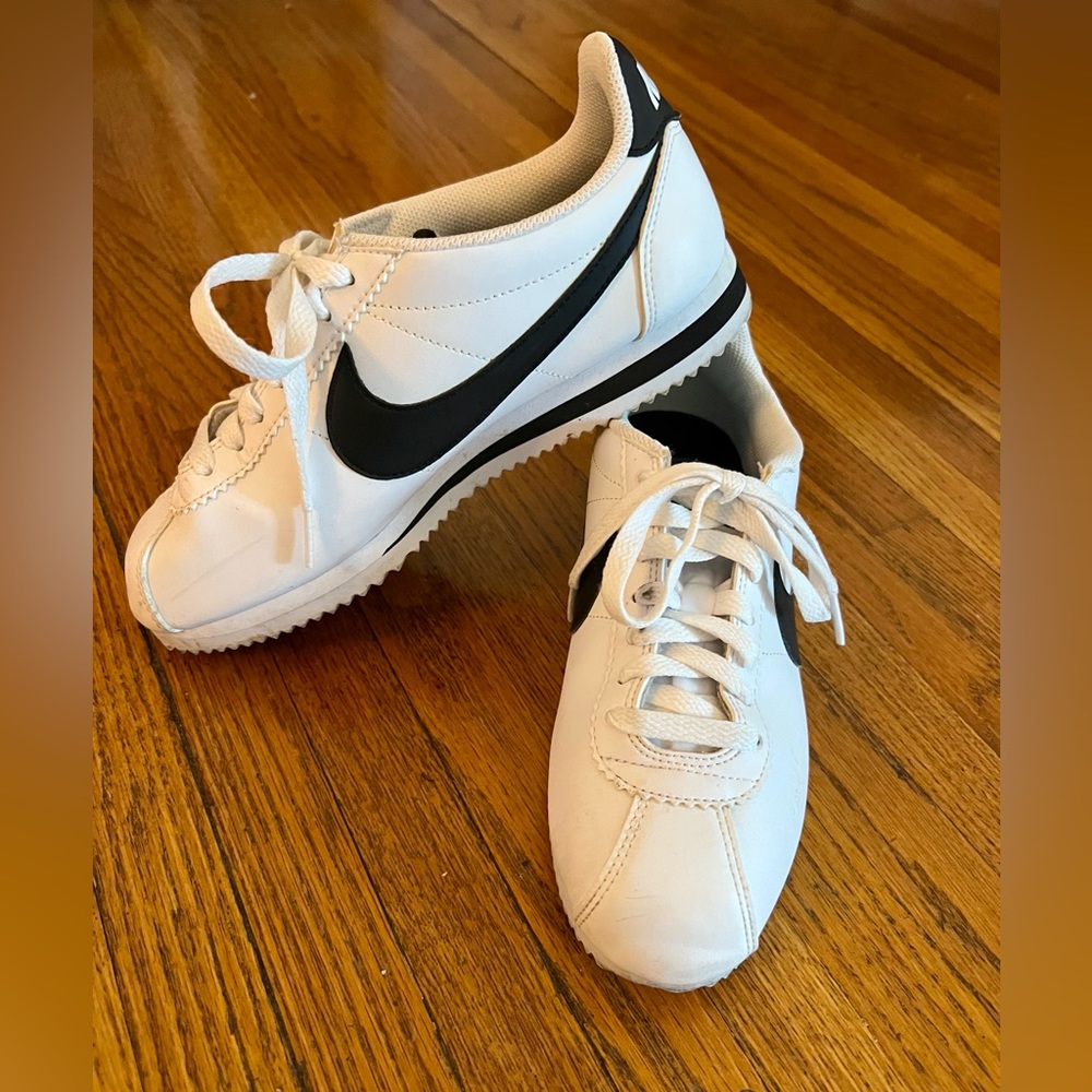 Nike Cortez sneakers in white and black
